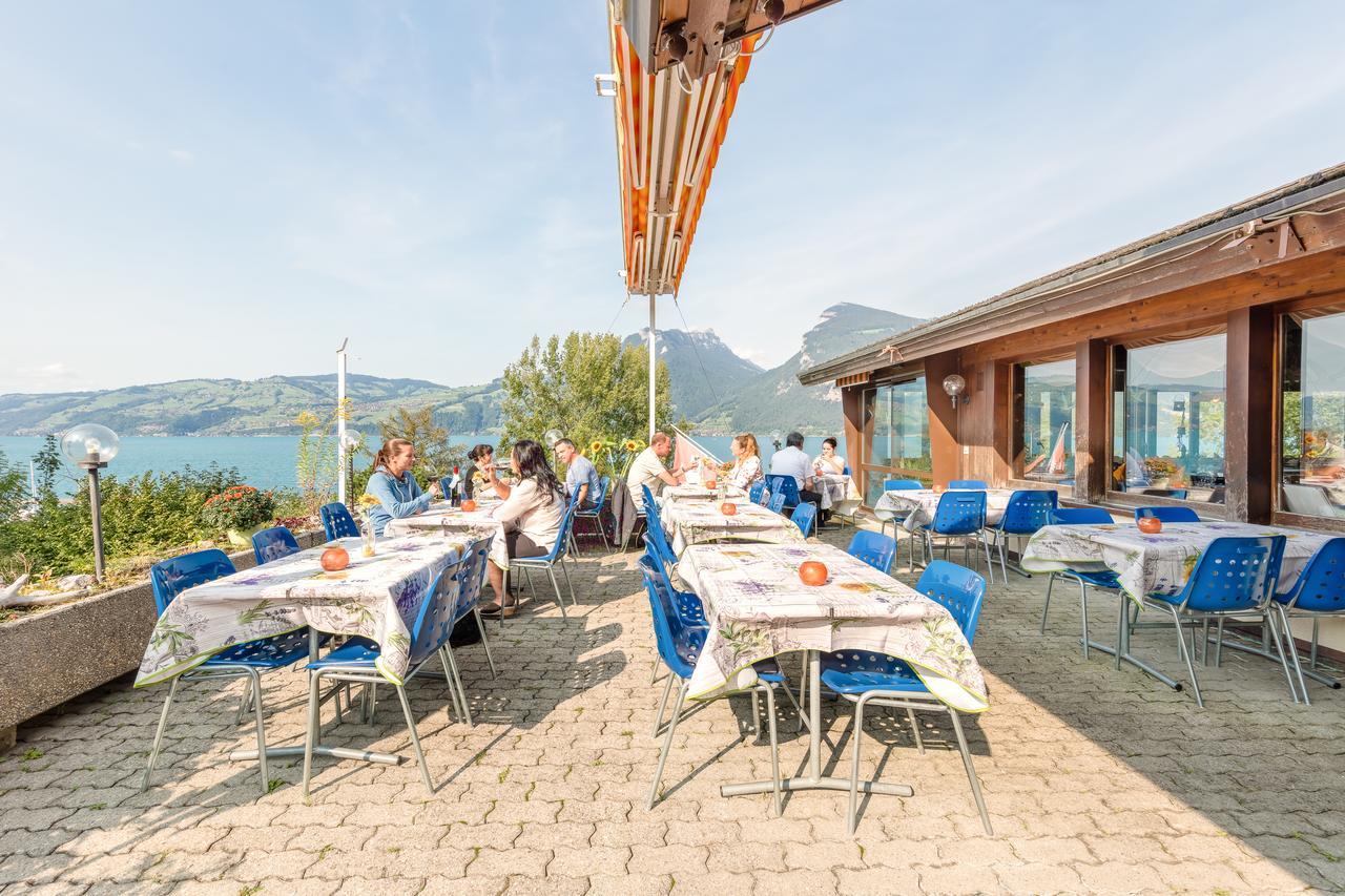 Hotel Restaurant Moeve Faulensee Exterior foto